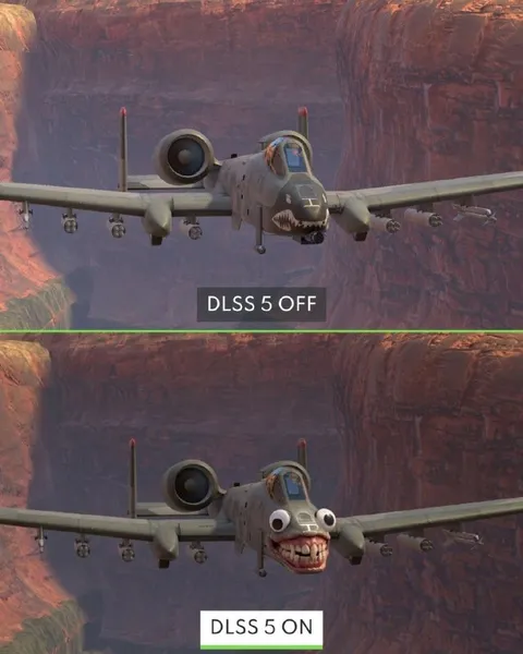 DLSS 5 Turns Plane Horrifying