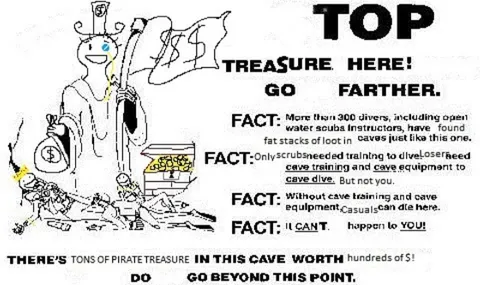 Pirate Treasure Cave Warning