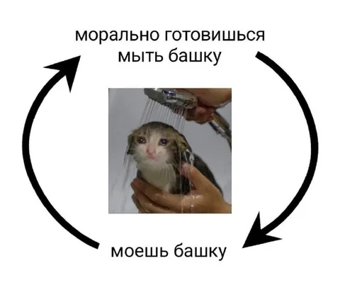 Морально готовишься мыть башку