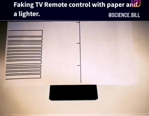 Paper Remote Turns Off TV