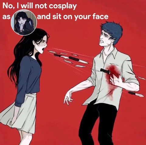 Cosplay Refusal With Knives