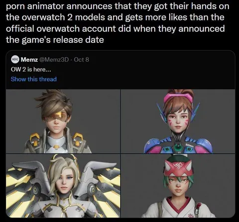 Overwatch 2 Models Get More Likes