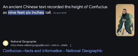 Confucius Was Nine Feet Tall