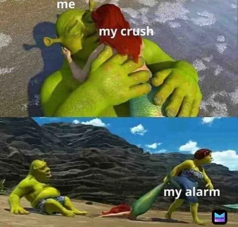 Shrek Gets Pulled Away by Alarm