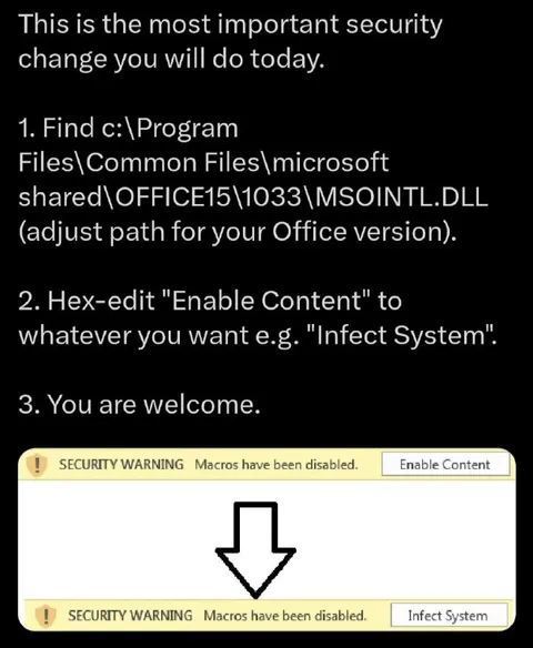 Enable Content Security Warning