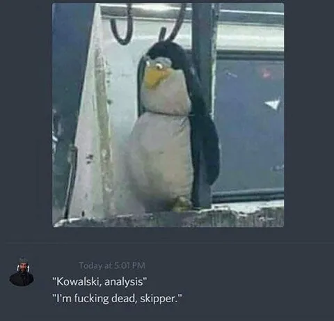 Kowalski, Analysis: I'm Dead