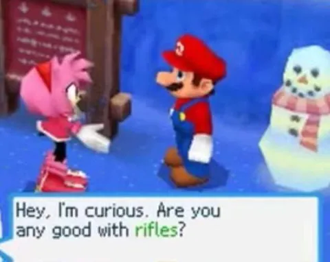 Mario Is Good With Rifles