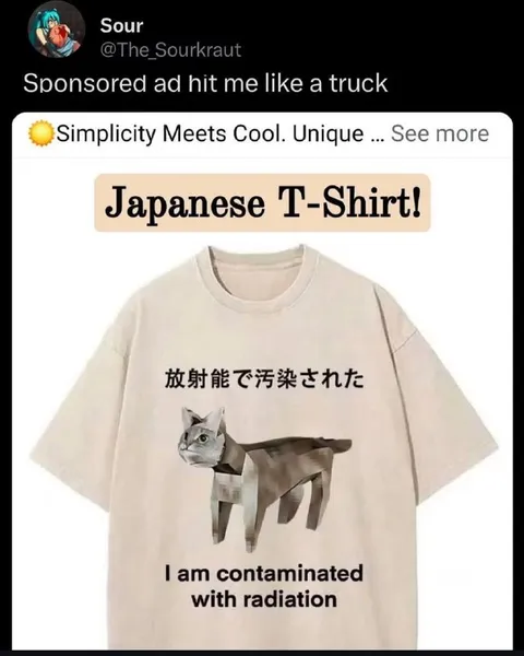 Radiation Contaminated Cat Shirt