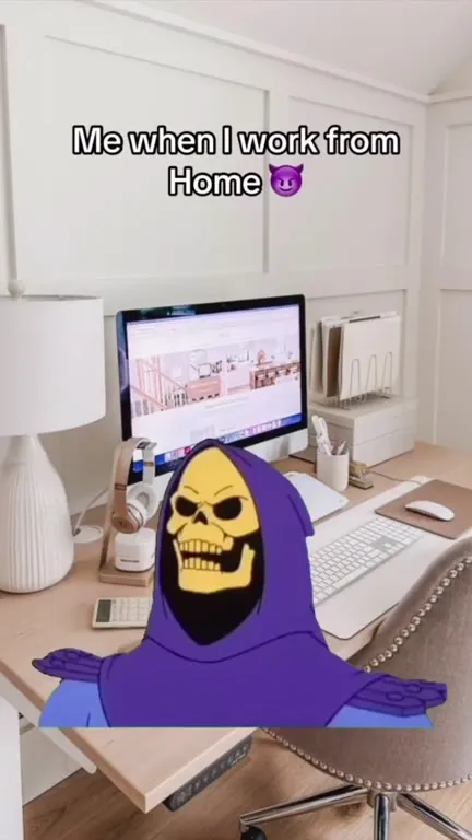 Skeletor Works From Home