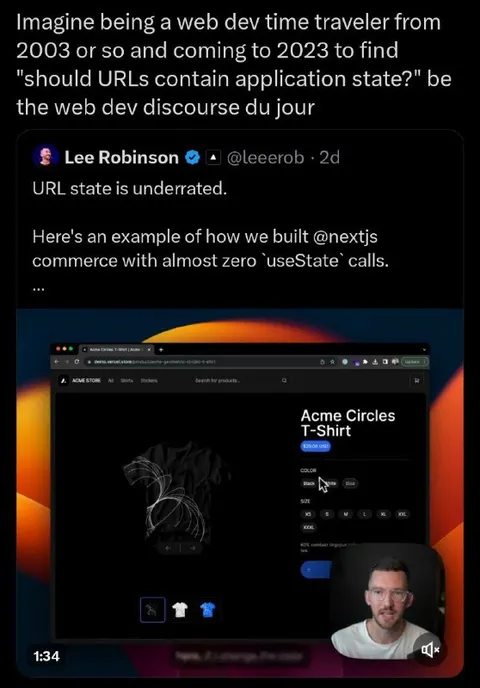 Web Dev Time Traveler Finds URL State