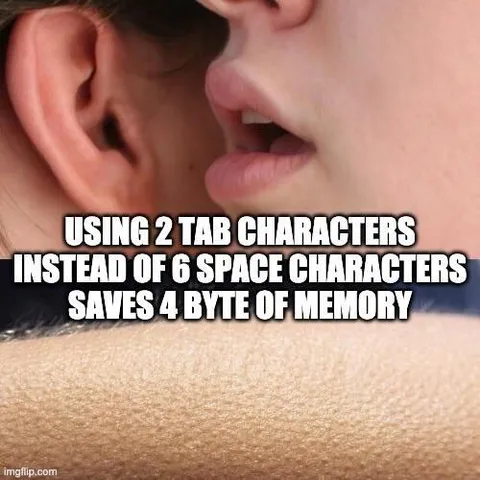 Tabs Save Four Bytes
