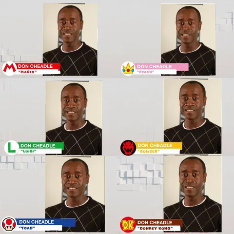 Don Cheadle as Every Mario Character
