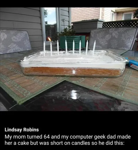 Dad Makes a Cake with Candles