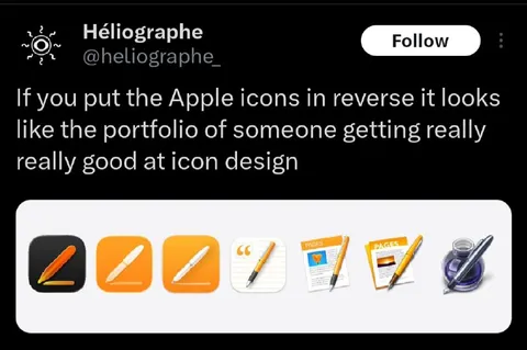 Apple Icons in Reverse