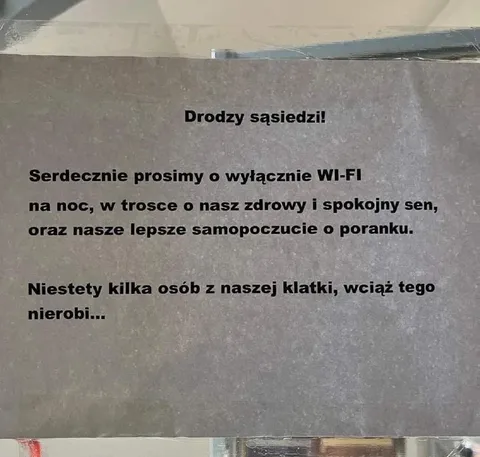 Sąsiedzi wyłączają Wi-Fi