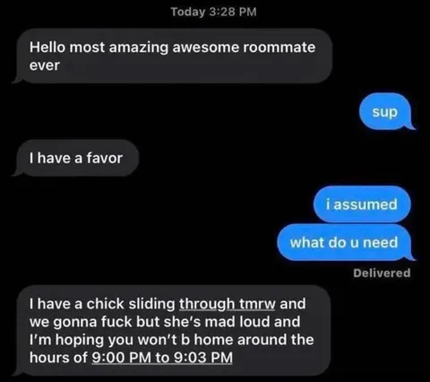Roommate's Very Specific Favor