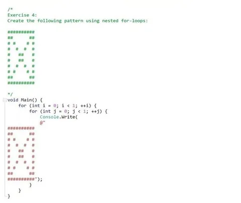 Nested Loop Heart Pattern
