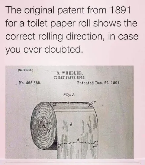 The Original Toilet Paper Patent
