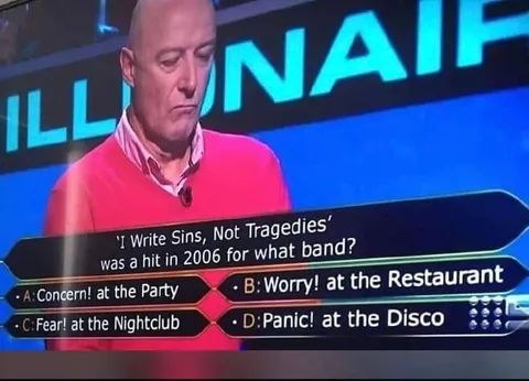 I Write Sins Band Quiz