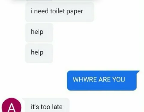 It's Too Late for Toilet Paper