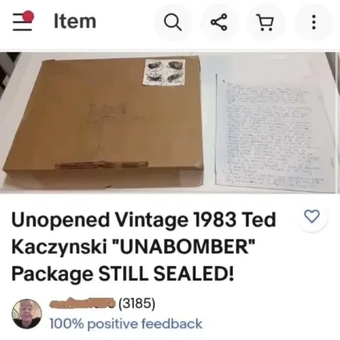 Unopened Unabomber Package