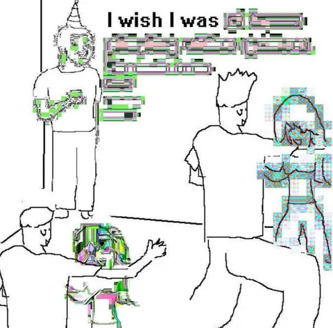 Glitched I Wish I Was Meme