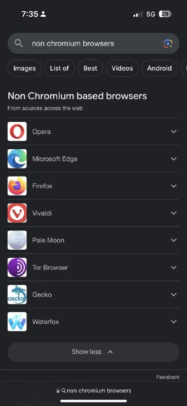 Non-Chromium Browser Trap