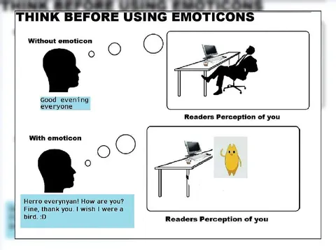 Think Before Using Emoticons
