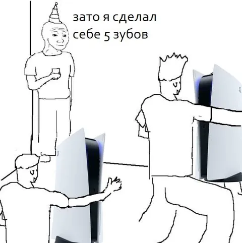Сделал себе пять зубов