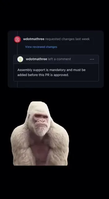 Assembly Support Gets Rejected