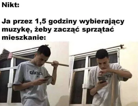 Wybieranie muzyki do sprzątania