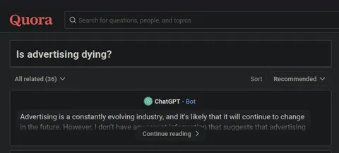 Quora Puts ChatGPT First