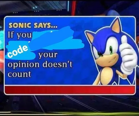 Sonic Says Your Opinion Doesn't Count
