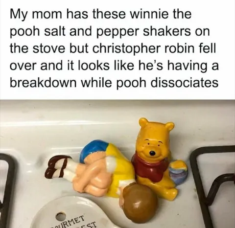 Pooh Dissociates While Christopher Robin Breaks Down