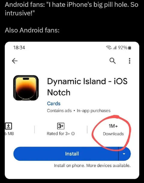 Android Fans Install Dynamic Island