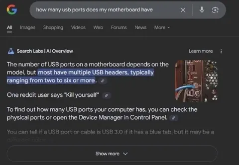 AI Answers a USB Port Question