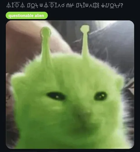 Questionable Alien Asking a Question
