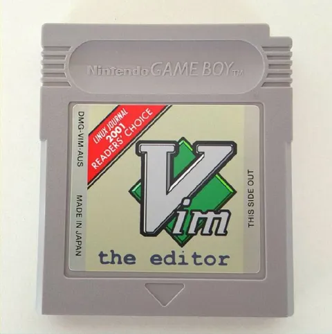 Vim the Editor Game Boy Cartridge