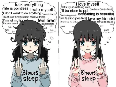 Three Hours Versus Eight Hours Sleep