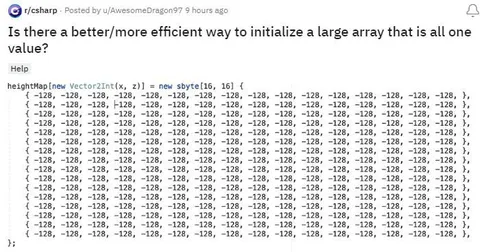 Efficient Large Array Initialization