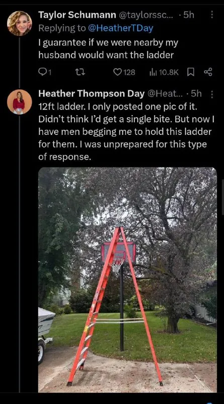 Men Begging to Hold the Ladder