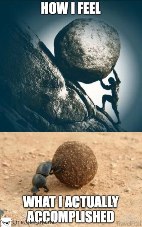 How I Feel vs What I Accomplished