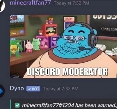 Discord Moderator Gets Warned