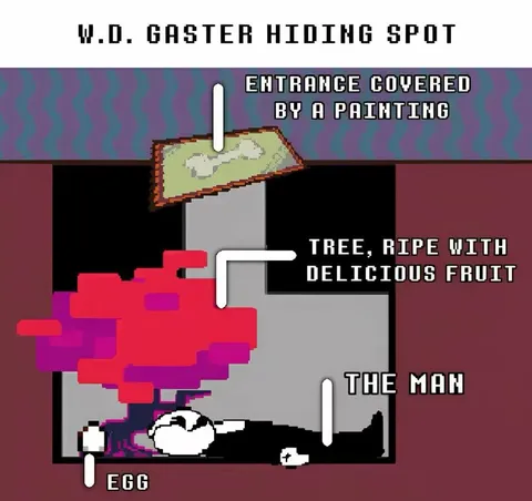 W.D. Gaster Hiding Spot