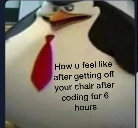 Coding Penguin After Six Hours