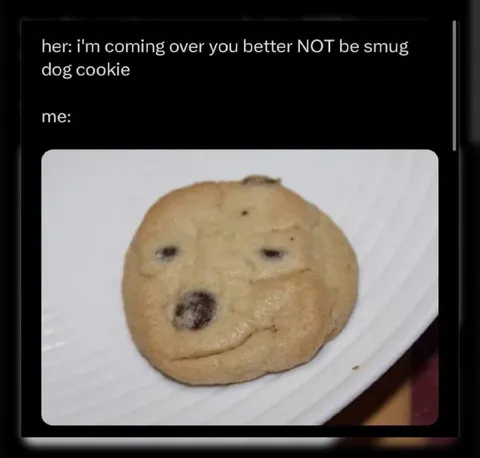 Smug Dog Cookie