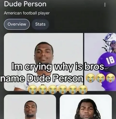 Dude Person American Football Player