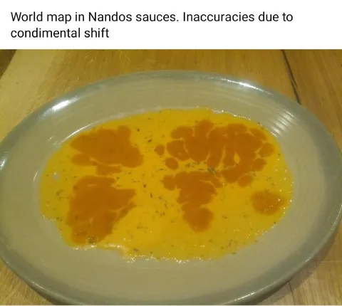 World Map in Nando's Sauce
