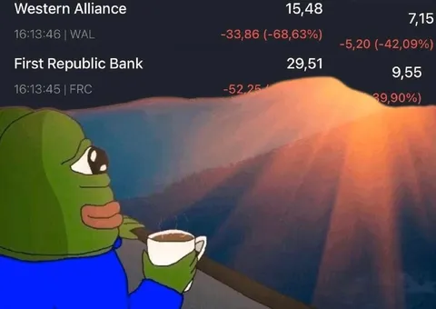 Pepe Watches Stocks Crash