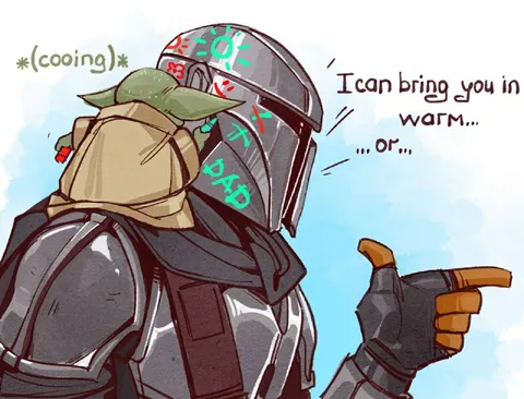 Mandalorian Brings Grogu Warm